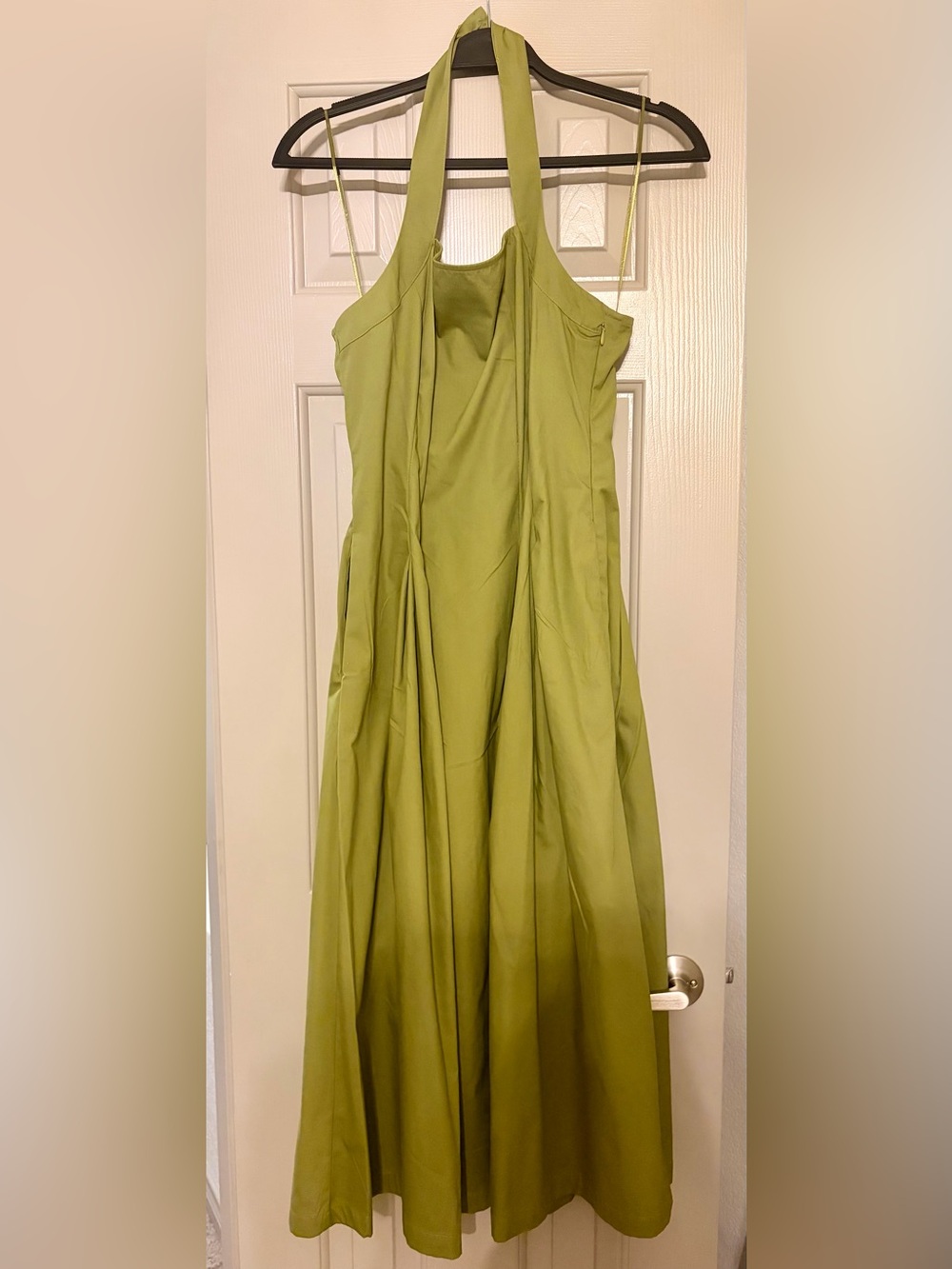 (NWOT) a new day Olive Green Strapless Halter A-Line Dress